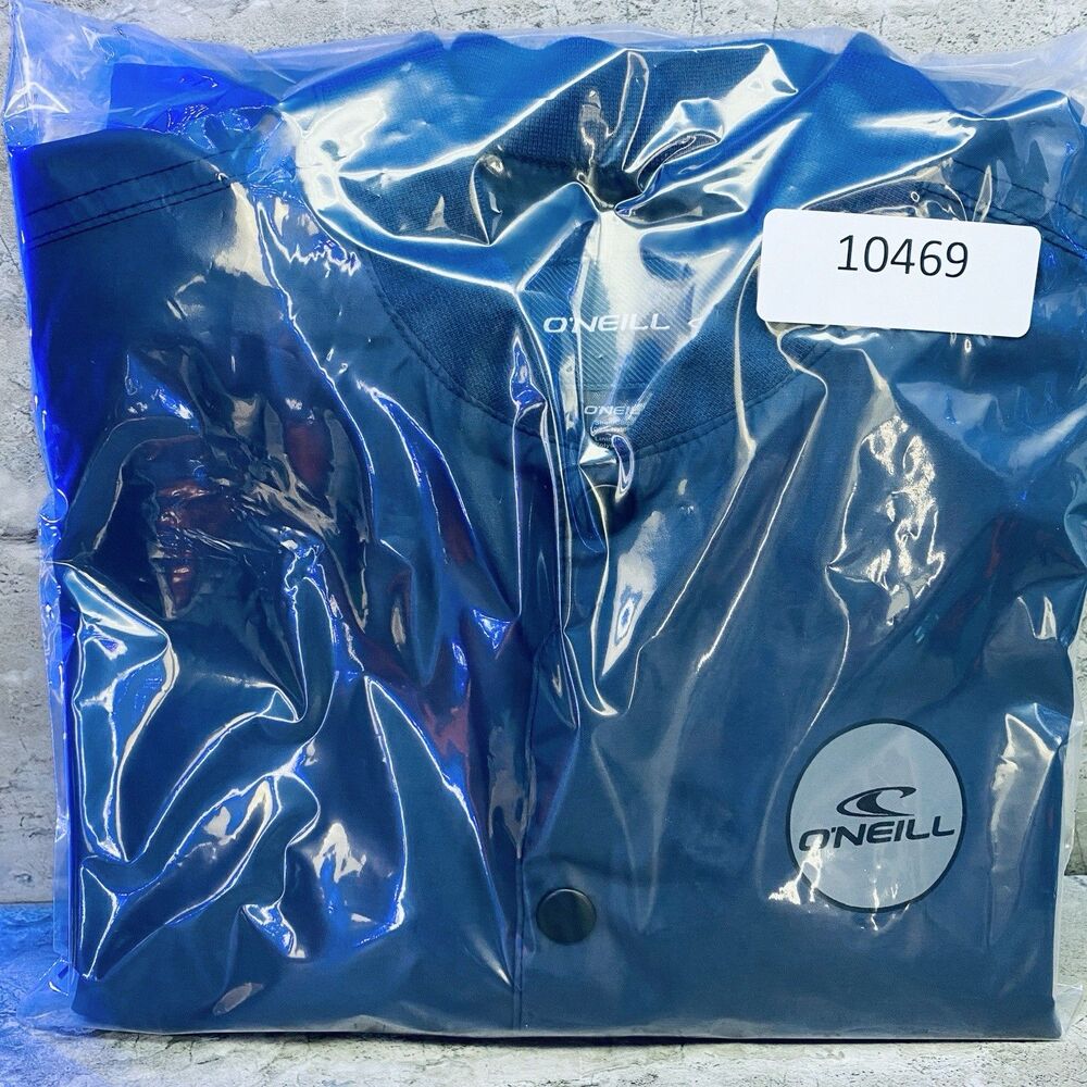 O'NEILL Young Men's Windbreaker Jacket Button Down Breathable Blue XL - Picture 12 of 12